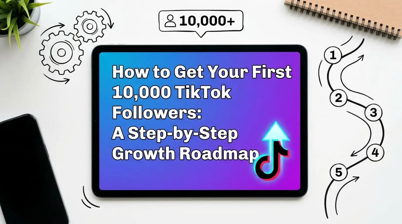 How to Get Your First 10,000 TikTok Followers: A Step-by-Step Growth Roadmap — TapFollowers blog cover image