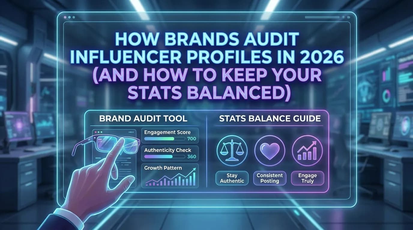 How Brands Audit Influencer Profiles in 2026 (And How to Keep Your Stats Balanced) — TapFollowers blog cover image